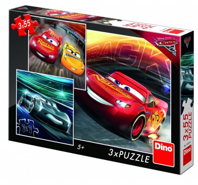 CARS 3 ΑΓΩΝΙΣΤΙΚΑ 3 x 55 ΤΕΜ. ΠΑΖΛ Dino