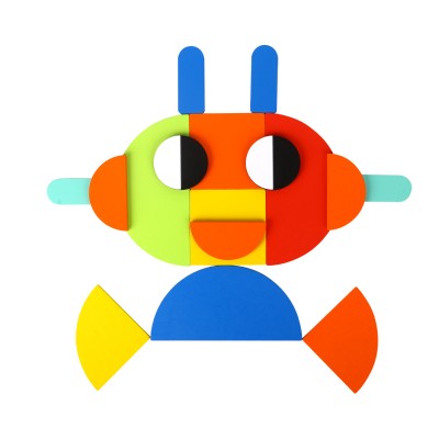 Ξύλινο Παζλ Σχημάτων με Κάρτες